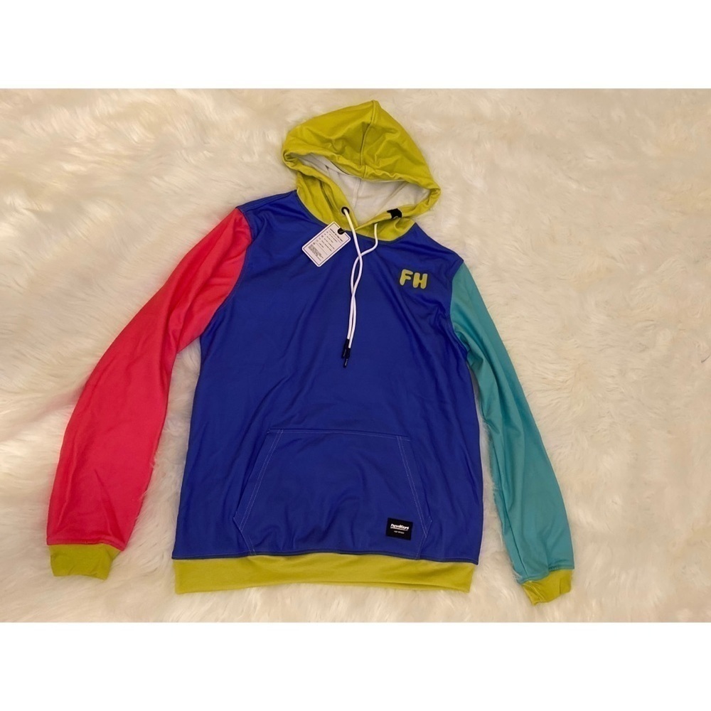 Fresh Hoods Color Block Hoodie Sz L